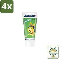 Jordan - Junior - Tandpasta - 6-12 jaar - 50 ml - Voordeelverpakking - 4 stuks - Fluoride 1450 ppm - Wisselgebit bescherming