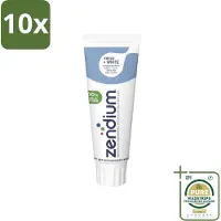 Zendium 10 x - Tandpasta - Fresh+ White - 75 ml - Grootverpakking - Tandpasta - Fresh+ White - Tandpasta Witte Tanden - Tandpasta Met Fluoride - Tandpasta Voor Volwassenen