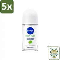 Nivea 5 x - Deodorant Roller - Frisse Puurheid - Antibacterieel - 48 Uur Werking - 50 ml - Grootverpakking - Deodorant Roller - Frisse Puurheid - 48 Uur Werking - Anti-geur - Anti-zweet