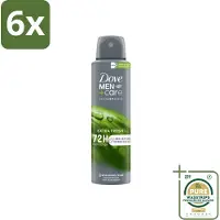 Dove Men+Care Deodorant Spray - Extra Fresh - 150 ml - Voordeelverpakking - 6 stuks - Deodorant spray - Langdurige bescherming