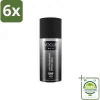 Vogue Men - Mystic Black - Deodorant Spray - Anti-transpirant - 150 ml - Voordeelverpakking - 6 stuks - Deodorant spray - Anti-transpirant
