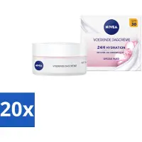 Nivea - Essentials Dagcrème - Verzorgende gezichtscrème - SPF 30 - Met amandelolie & sheaboter - Voor droge huid - 50 ml - Voordeelverpakking - 20 stuks