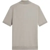 Ted Baker Daldin Rayon Zip Mid Grey Polo Shirt