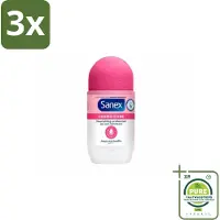 Sanex 3 x – Deodorant Roller – Dermo Care 48H Antiperspirant - 50 ml - Grootverpakking - Antiperspirant 48h - Roll-on Antiperspirant - Huidverzorging - Zweetvermindering - Geurvermindering