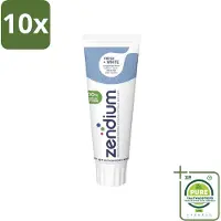 Zendium 10 x - Tandpasta - Fresh+ White - 75 ml - Grootverpakking - Tandpasta - Frisse Adem - Witte Tanden - Enzymen - Fluoride