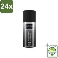 Vogue Men - Mystic Black - Deodorant Spray - Anti-transpirant - 150 ml - Voordeelverpakking - 24 stuks - Deodorant spray - Anti-transpirant