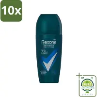 Rexona 10 x Men - Deodorant Roller - Advanced Protection Dry Cobalt - Langdurige Frisheid - 50 ml - Grootverpakking - Anti-transpirant - Deodorant - Zweet - Geur - Mannen
