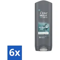 Dove 6 x Men+Care Douchegel - Eucalyptus & Mint - 250 ml - Douchegel - Mannen - Verzorging - Hydratatie - Eucalyptus