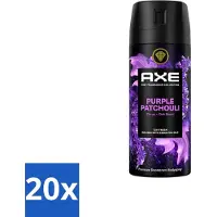 Axe 20 x - Deodorant Spray - Purple Patchouli - Verfrissend - Kruidige Geur - 150 ml - Deodorant Spray - Purple Patchouli - Frisheid - Kruidige Geur - Citrus