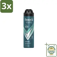 Rexona 3 x Men - Deodorant Spray - Sensitive - Zachte Bescherming - 150 ml - Grootverpakking - Deodorant Spray - Zweetvermindering - Geurvermindering - Alcoholvrije Deodorant - Gevoelige Huid