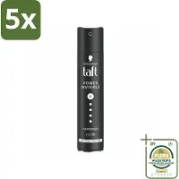 Taft 5 x - Power Invisible 5 - Haarspray - Onzichtbare hold - 250 ml - Grootverpakking - Onzichtbare Hold - Haarspray - Natuurlijk Gevoel - Fixatie - Haar Bescherming