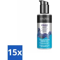 John Frieda 15 x – Haarolie – Dream Curls Curl Defining Crème Oil – Krulverzorging – 100 ml - Koffiezetapparaat