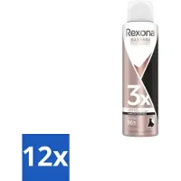 Rexona 12 x – Deodorant Spray – Maximum Protection Invisible – 150 ml - Deodorant Spray - Zweetvermindering - Frisse Geur - Witte Strepen Voorkomen - Donkere Kleding Beschermen