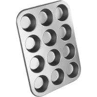 Famanu – Muffinvorm voor 12 muffins, anti-aanbak bakblik van koolstofstaal, -vrij, oven- en vriezerveilig, voor cupcakes en hartige snacks