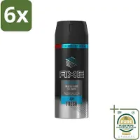 Axe - Deodorant Bodyspray - 48hrs Fresh - Ice Chill - Frozen Mint & Lemon - 150 ml - Voordeelverpakking - 6 stuks - Frisheid - Geurbestrijding