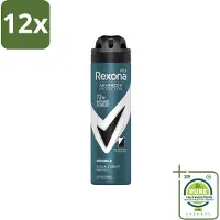 Rexona Men - Deodorant Spray - Advanced Protection Invisible - Langdurige Frisheid - 150 ml - Voordeelverpakking - 12 stuks - Man - Antitranspirant