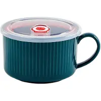 Famanu – Grote keramische koffiekop en soepkom, 700 ml, met handgreep, ideaal voor thee en salades, porselein