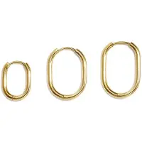 Yehwang Vesper - Geometrische Oorbellen - Stainless Steel - - Goud