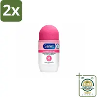 Sanex – Deodorant Roller – Dermo Care 48H Antiperspirant - 50 ml - Voordeelverpakking - 2 stuks - Huidverzorging - Zweetvermindering