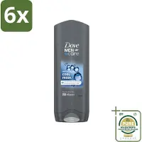 Dove Men+Care Douchegel - Cool Fresh - Voordeelverpakking - 6 stuks - Hydraterende douchegel - men+care