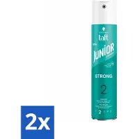 Taft 2 x - Strong 2 - Junior Haarspray - Milde maar sterke fixatie - 250 ml - Haarspray - Sterke Fixatie - Milde Haarspray - Vegan Haarspray - Haarspray Voor Kinderen