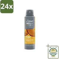 Dove – Deodorant Spray – Men+Care Sandalwood & Vanilla – 150 ml - Voordeelverpakking - 24 stuks - Zweetbestrijding - Geur van sandelhout