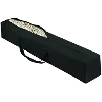 Famanu – Extra grote hangmat opbergtas, heavy duty hangmat cover - 150 cm L x 25 cm B, draagbare stalen hangmatstandaard met draagriem, duurzaam en waterdicht, zwart
