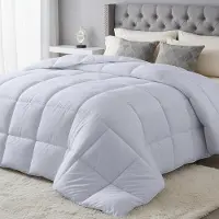 Famanu – Dekbed van 220 x 240 cm, 280 , met hoeklabels, gestikt donzen alternatief in wit