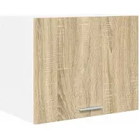 vidaXL Hangkast Sonoma Eik en Wit 50 x 31 x 40 cm Bewerkt hout