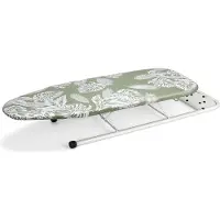 Famanu – Strijkplank voor tafel, compacte strijkplank met strijkijzersteun, hittebestendige hoes van 100% katoen, afmetingen 32x82 cm