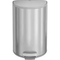 EKO - Shell pedaalemmer 12 liter - Mat RVS - Stainless steel - Plastic - Prullenbak