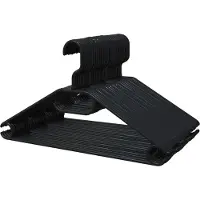 Famanu – Kleerhangers van 100% gerecycled plastic, set van 30 stuks, zwart, met 360° draaibare haak, ruimtebesparend en ideaal voor jurken en accessoires