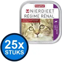 Beaphar 25x - nierdieet kat lam 100gr - Kattenvoer Natvoer - 100 g