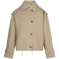 Esqualo Jas Coat Trench Short Hood F26 37504 180 Sand Dames Maat - 40