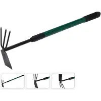 Pro Garden Hark en Schoffel met Telescopische Steel 65-95 cm Groen/Zwart