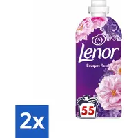 Lenor 2 x - Wasverzachter - Bloemenboeket - Fris & Zacht - 55 Wasbeurten - Wasverzachter - - Bloemenboeket - Frisse Geur - Bloemige Geur