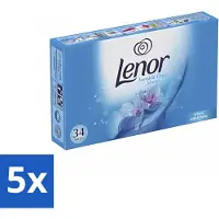 Lenor 5 x - Droogtrommeldoekjes - Spring Awakening - 34 Doekjes - Droogtrommeldoekjes - Droogtrommel - Droogtrommeldoek - Frisheid - Voorjaar