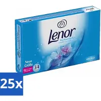 Lenor 25 x - Droogtrommeldoekjes - Aprilfris - Textielverfrisser - 34 Doekjes - Voordeelverpakking - 25 stuks