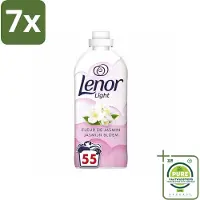 Lenor 7 x Light - Wasverzachter - Jasmijnbloem - Fris & Zacht - 55 Wasbeurten - Grootverpakking - Wasverzachter - - Jasmijn - Frisheid - Zachtheid