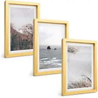 Wallfluent 3-Delige Schilderij Set - Abstracte Golven Schilderij Op Karton Met Pastelkleuren - 40 x 60 cm - Wanddecoratie - Muurdecoratie - Woonkamer - Stijlvolle Muurdecoratie