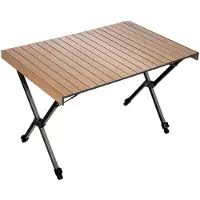 Famanu – Opvouwbare campingtafel van aluminium, draagbaar en verstelbaar, 108 x 71 cm, voor 4-6 personen, ideaal voor buiten BBQ
