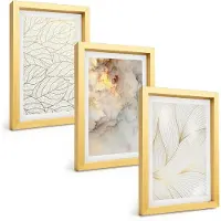 Wallfluent 3-Delige Schilderij Set - Uitzicht Op Het Strand Met Golven, De Lucht En Een Wandelpier. - 40 x 60 cm - Wanddecoratie - Moderne Interieurdecoratie - Moderne Wanddecoratie