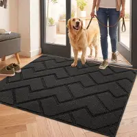 Famanu – Binnen deurmatten, schoonloopmat en vuilschraper, antislip en machinewasbaar, waterabsorberend, voor entree, gang, keuken en slaapkamer - 80 x 100 cm