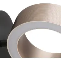 Brilliant LED-wandlamp Axion, dimbaar, bruin / roest, Woon-/ Eetkamer, metaal, Modern, LED wandlamp