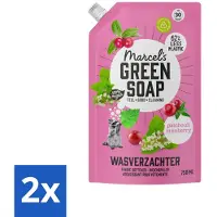 Marcel's Green Soap 2 x Marcel’s Green Soap – Wasverzachter – Patchouli & Cranberry - Navulling – 750 ml - Wasverzachter - Navulling - Patchouli - Cranberry - Wasverzachter Navulling