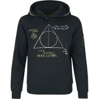 Harry Potter Trui met capuchon - Deathly Hallows - Golden - S tot XXL - voor Vrouwen - zwart | Maat XL