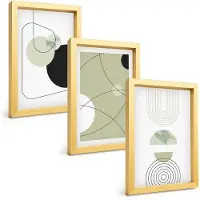 Wallfluent 3-Delige Schilderij Set - Uitzicht Op De Vuurtoren, Het Strand, De Bergen En De Bloemen. - 40 x 60 cm - Wanddecoratie - Muurdecoratie - Moderne Interieurdecoratie - Decoratieve Schilderijen