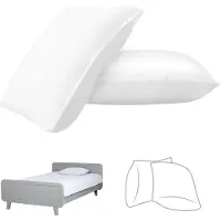 Famanu – Wegwerp kussenslopen, 60 x 80 cm, set van 10, niet-geweven kussenslopen, wit