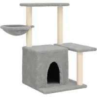 vidaXL Kattenmeubel met sisal krabpalen 83 cm lichtgrijs