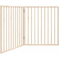 vidaXL Hondenhek opvouwbaar 2 panelen 160 cm populierenhout